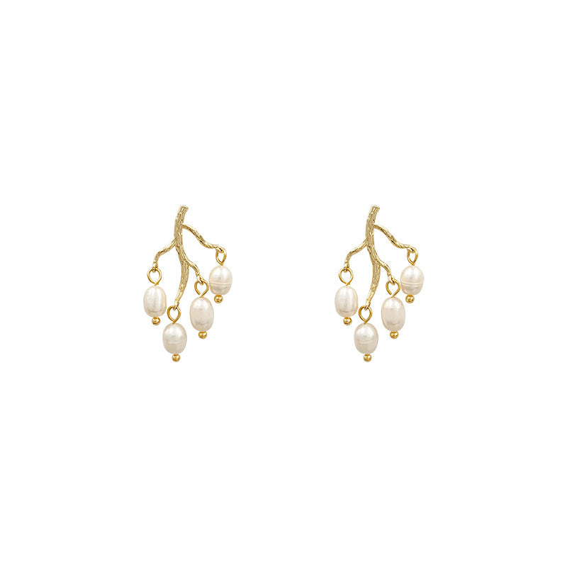 Pearl branch earrings earrings women