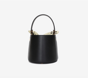 Leather bucket bag tote