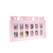 Creative DIY 0-12 Month Baby MY FIRST YEAR Pictures Souvenirs Commemorate Kids Growing Memory Gift Display Plastic Photo Frame