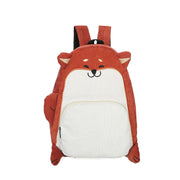 Girls Cute Fox And Dog Animal Corduroy Backpack