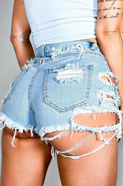 Sexy Ripped Jeans Shorts
