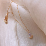 Jewelry Necklace Crystal Water Drop Pendant