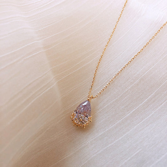 Jewelry Necklace Crystal Water Drop Pendant