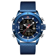 Quartz watch sports electronic dual display watch