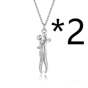 Affectionate Couples Hug Necklace