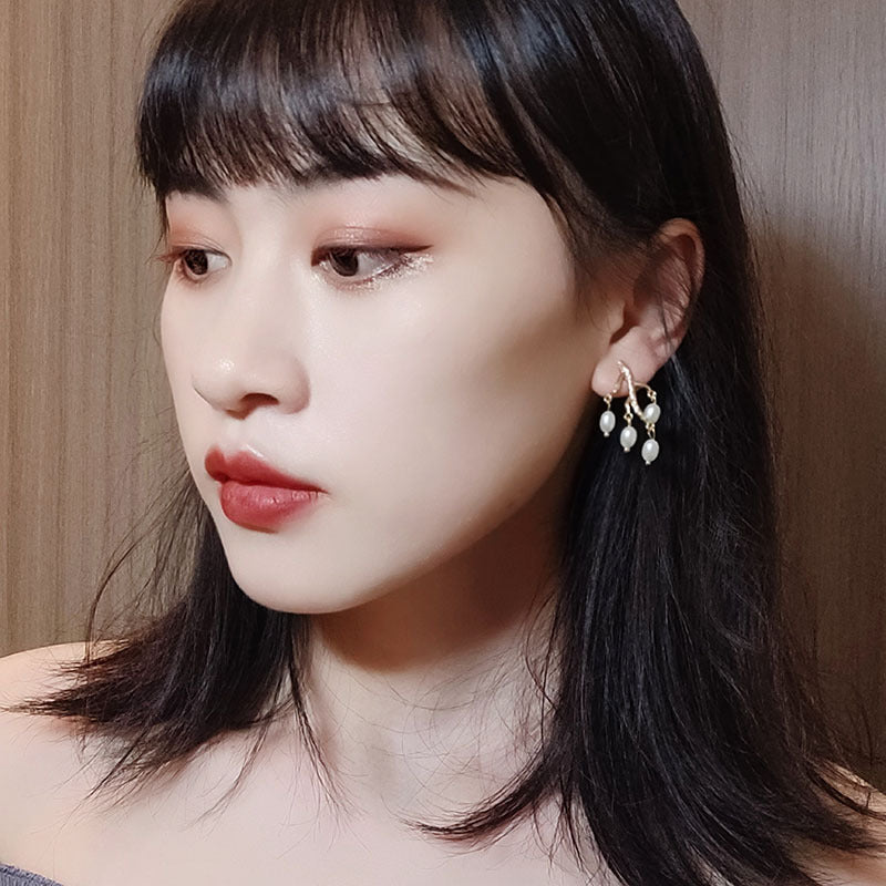 Pearl branch earrings earrings women