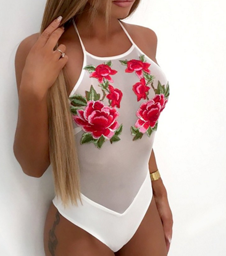 Swimsuit embroidered one piece