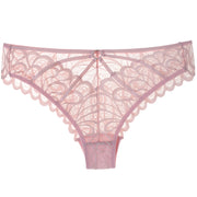 Patterned lace-up low-waist panties
