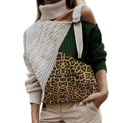 Lopard stitching sweater