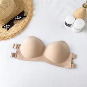Invisible Strapless Gathered Bra