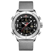 Quartz watch sports electronic dual display watch