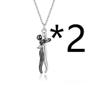 Affectionate Couples Hug Necklace